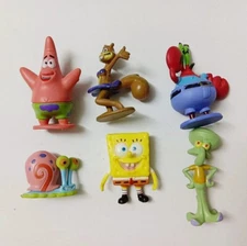 lot of 6 SpongeBob SquarePants PVC  mini figure 2"