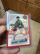 2024 Panini Prospect Edition - Chayce McDermott - #44 Red HOLO  Ticket Auto /199