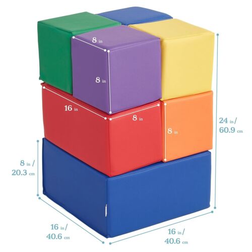 Soft Foam Building Blocks Set - GREENGUARD Certified for Safe Play Environments - Picture 4 of 11