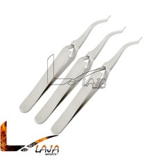 3 Pcs Orthodontic Buccal Tube Tweezers Lingual Bracket Holding Bonding Forceps