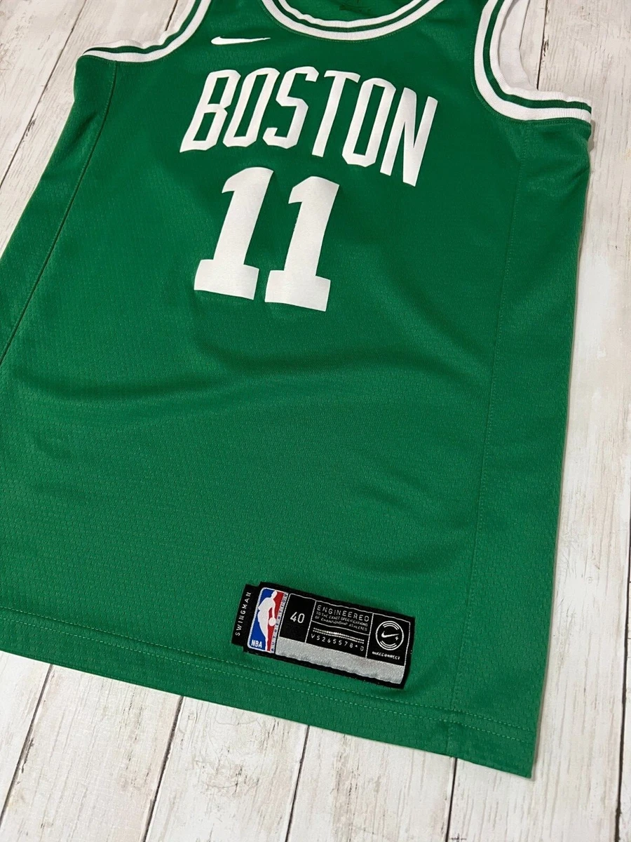 Boston celtics 11 Kyrie Irving nba basketball swingman city jersey white  edition shirt green 2021