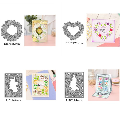 Floral Leaves Butterfly Metal Cutting Dies Diy Embroidery Stencils