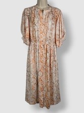 Calvin Klein Womens Orange Printed Shirtdress Size 8