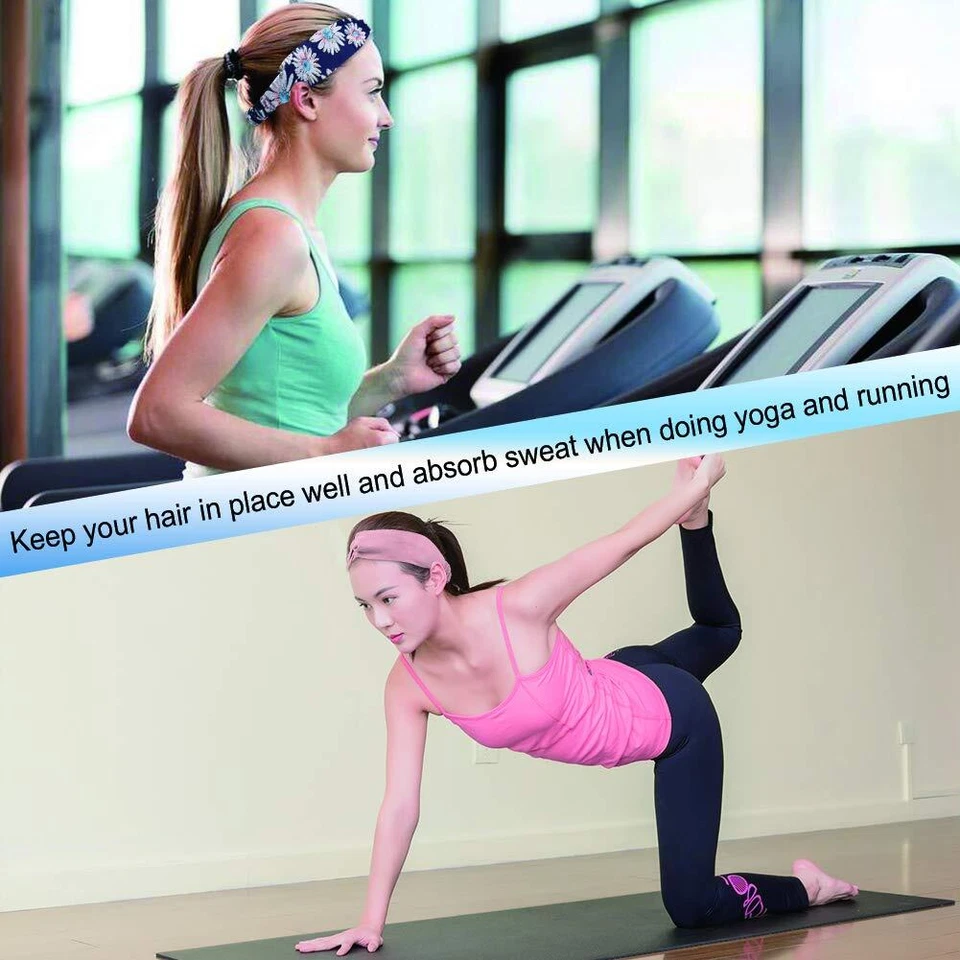 16 piezas diademas para el cabello para mujer, diademas boho, diademas, top entrecruzado retorcido floral Foto 4 de 4