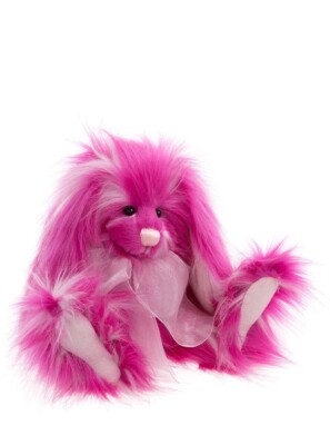 Charlie Bears Raspberry Ripple Pink & White Rabbit 28 cm