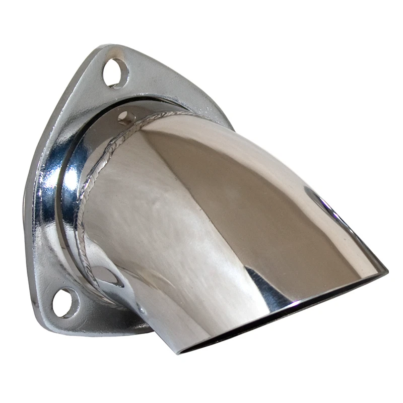 Quicktime Performance Round Polished S/S Adjustable Turn Down 3" 3-Bolt Flange