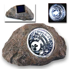 8 Large Outdoor Garden 3-LED Solar Decorative Rock Stone Spot Lights Lamp Yard