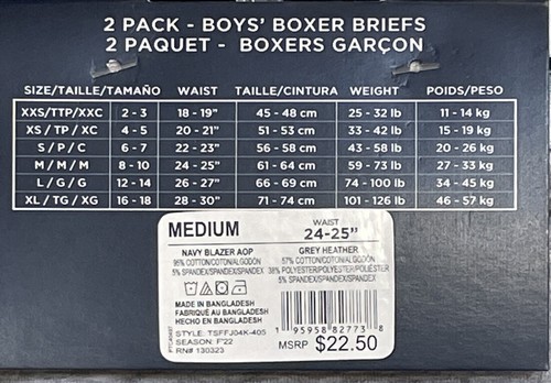 Tommy Hilfiger Boys Boxer Briefs 2-PK Cotton Stretch Underwear Size: S-XL NWT - Picture 2 of 11