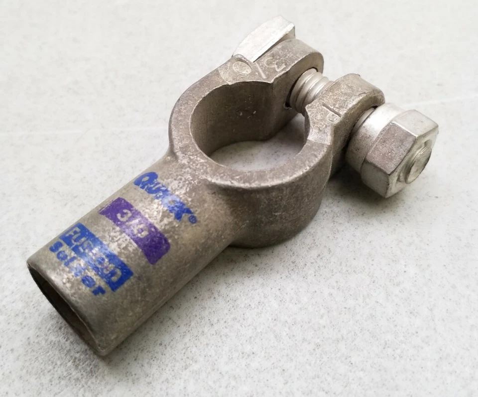 4030P Quick Fusion Terminal Crimp Solder Straight Clamp Connector 3/0 Positive - Image 2 of 3
