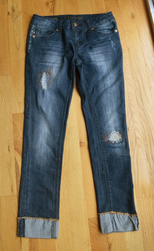 Girl's Vigoss ‘The Austin’ Ankle Skinny Distressed Stretch jeans (10) 25” inseam