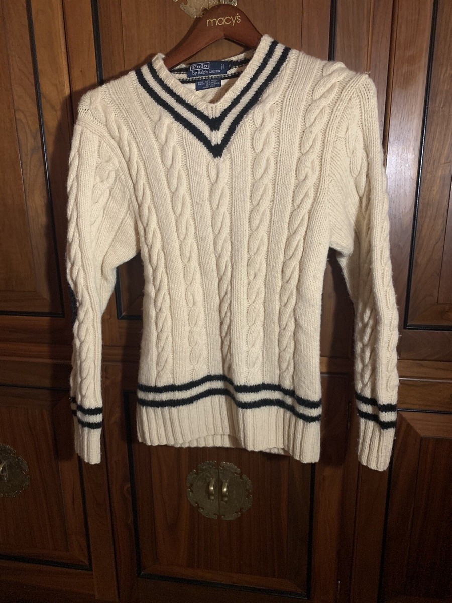 Rare Vintage polo ralph lauren hand knit sweater Fits Like A Small