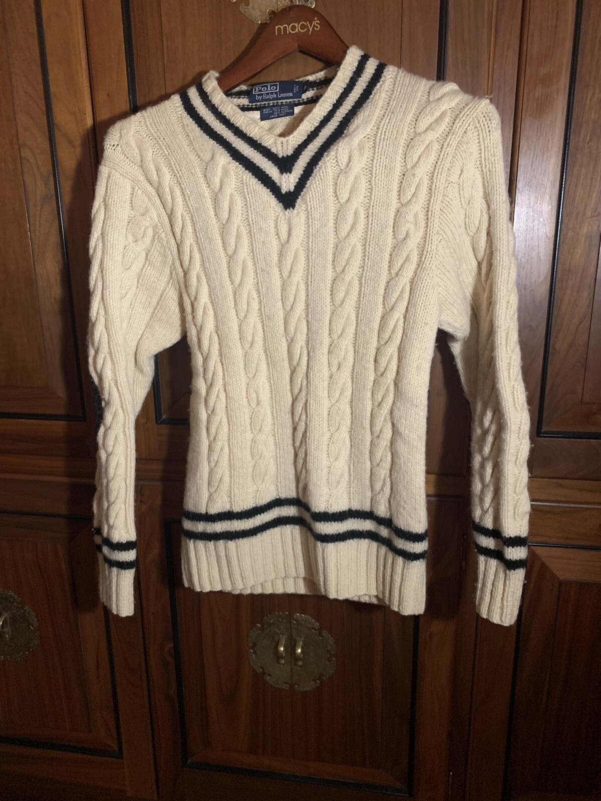 Rare Vintage polo ralph lauren hand knit sweater Fits Like A Small
