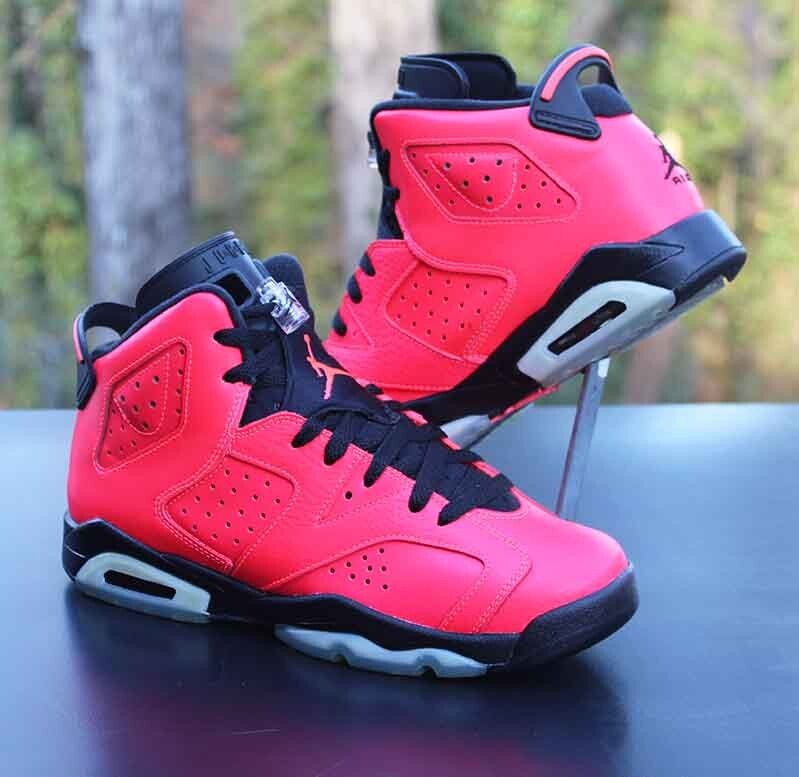 Nike Air Jordan 6 Retro Infrared 23 Size 7Y Black Custom Nike Air Jordan 6 Retro Infrared 23 Size 7Y Black Custom