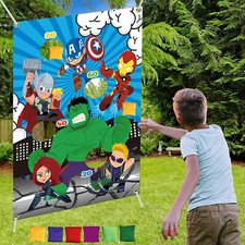 superhero themed Bean Bag toss game kids outdoor or indoor party game NEW