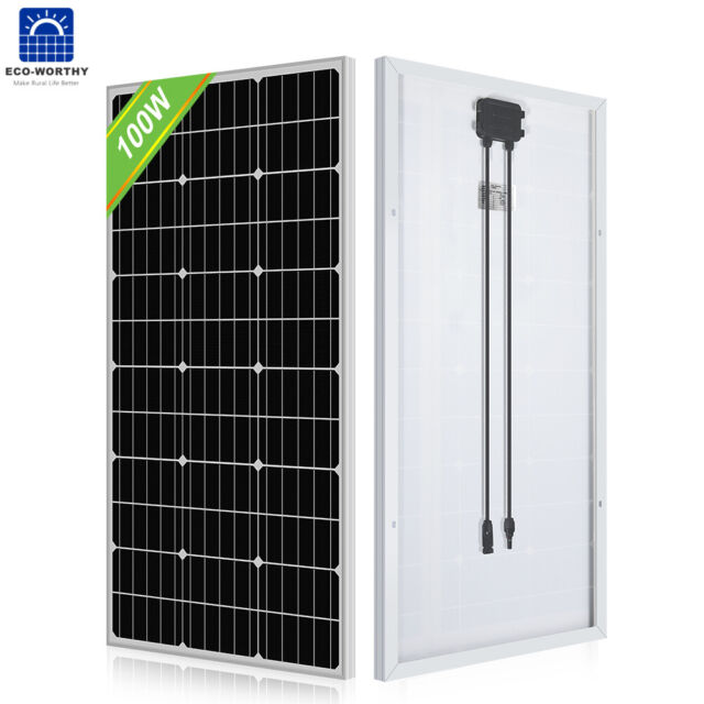 ECO 100 Watts Solar Panel Battery Charge for 12V RV Boat Home Car Off Grid Kit