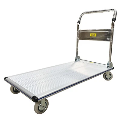 PAKE HANDLING TOOLS Folding Platform Truck, Aluminum, 660 lb. Cap, 48" x 24" x 8-3/8"