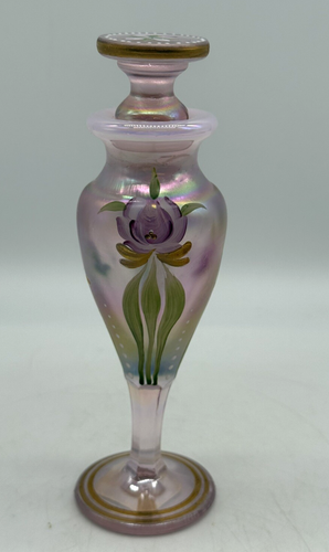 Fenton Pink Floral Parfum Flakon Nouveau Floral #972 Lynn Fenton handbemalt - Bild 6 von 13