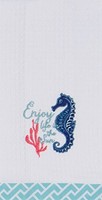 Kay Dee Designs Kitchen Embroidered Waffle Towels, Coastal (enjoy Life In The Su on sale Kay Dee Designs Kitchen Embroidered Waffle Towels, Coastal (enjoy Life In The Su on sale