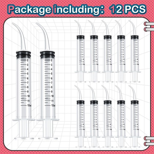 12 Pieces Baby Bird Feeding Syringe 12 ml Pet Liquid Feeding Syringes Kitten ... - Picture 6 of 6