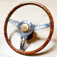 Volant Bois Moto-Lita Plat 38cm Complet   Renault Dauphine Floride 4CV et Autres