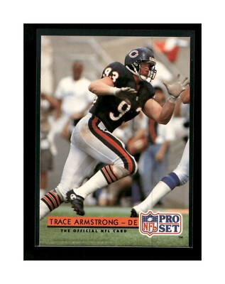 1992 Pro Set #119 Trace Armstrong Chicago Bears Football Card