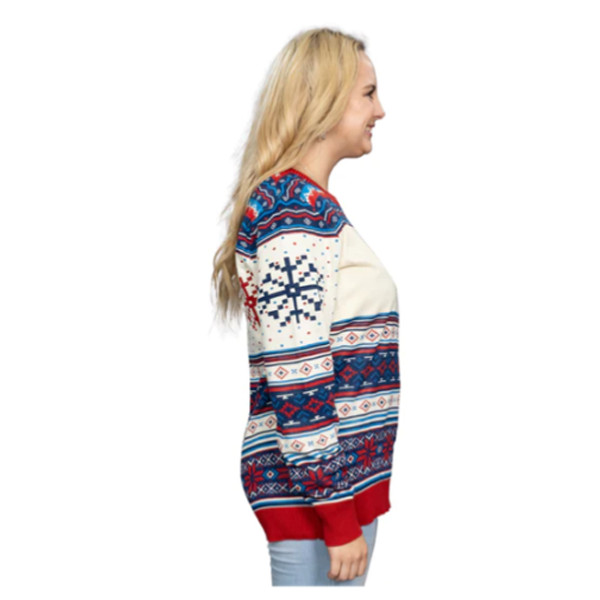 Womens Top Gun Fighter Jet Nintendo Game Ugly Christmas Sweater Holiday Pullover image 2