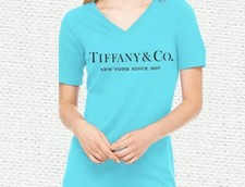 Tiffany  Co Fashion Women V-Neck Shirt New Christmas gift fitted shirt