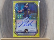2026 Bowman Chrome Prospect Autographs Yellow X-Fractors #CPAJK Josh Knoth /75