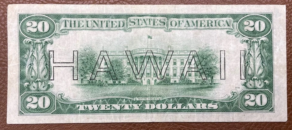 Series of 1934-A  $20 Hawaii WWII Silver Certificate Note - Circulated - Image 2 of 2