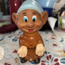 Vintage Disney Snow White and The Seven Dwarfs Dopey Rubber Vinyl Squeaker Toy