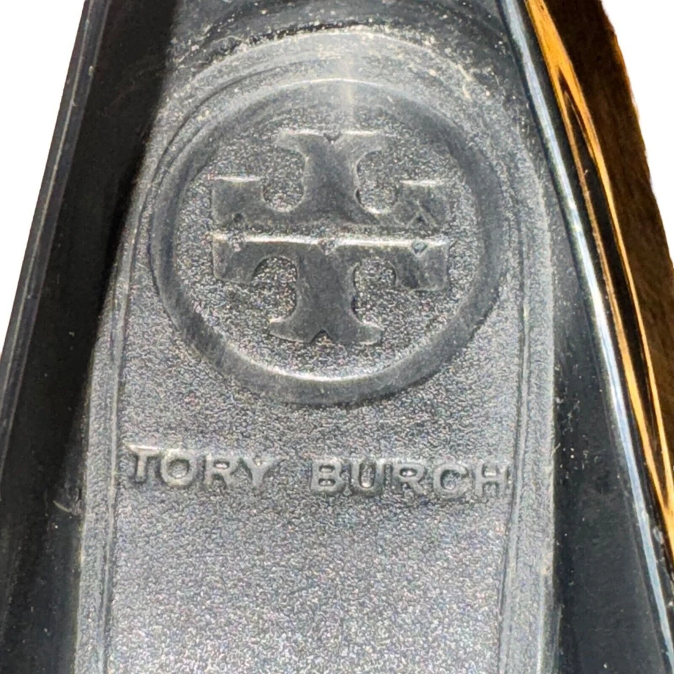 Zapatos planos de ballet de viaje Tory Burch Reva para mujer talla 7 azul marino gelatina sin cordones Foto 3 de 4