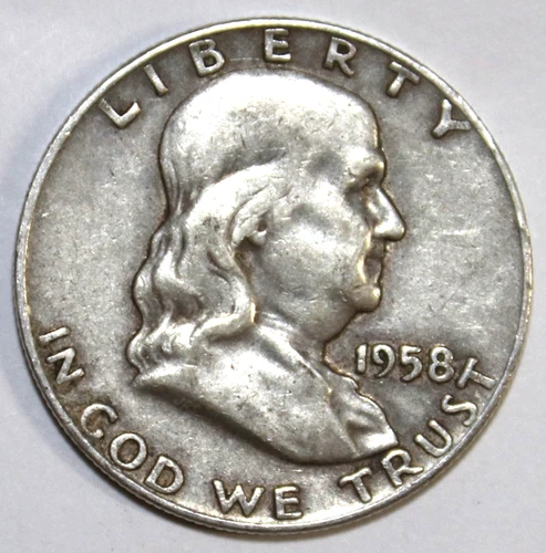 1958-D Franklin Half Dollar - Very Fine - #2038EB