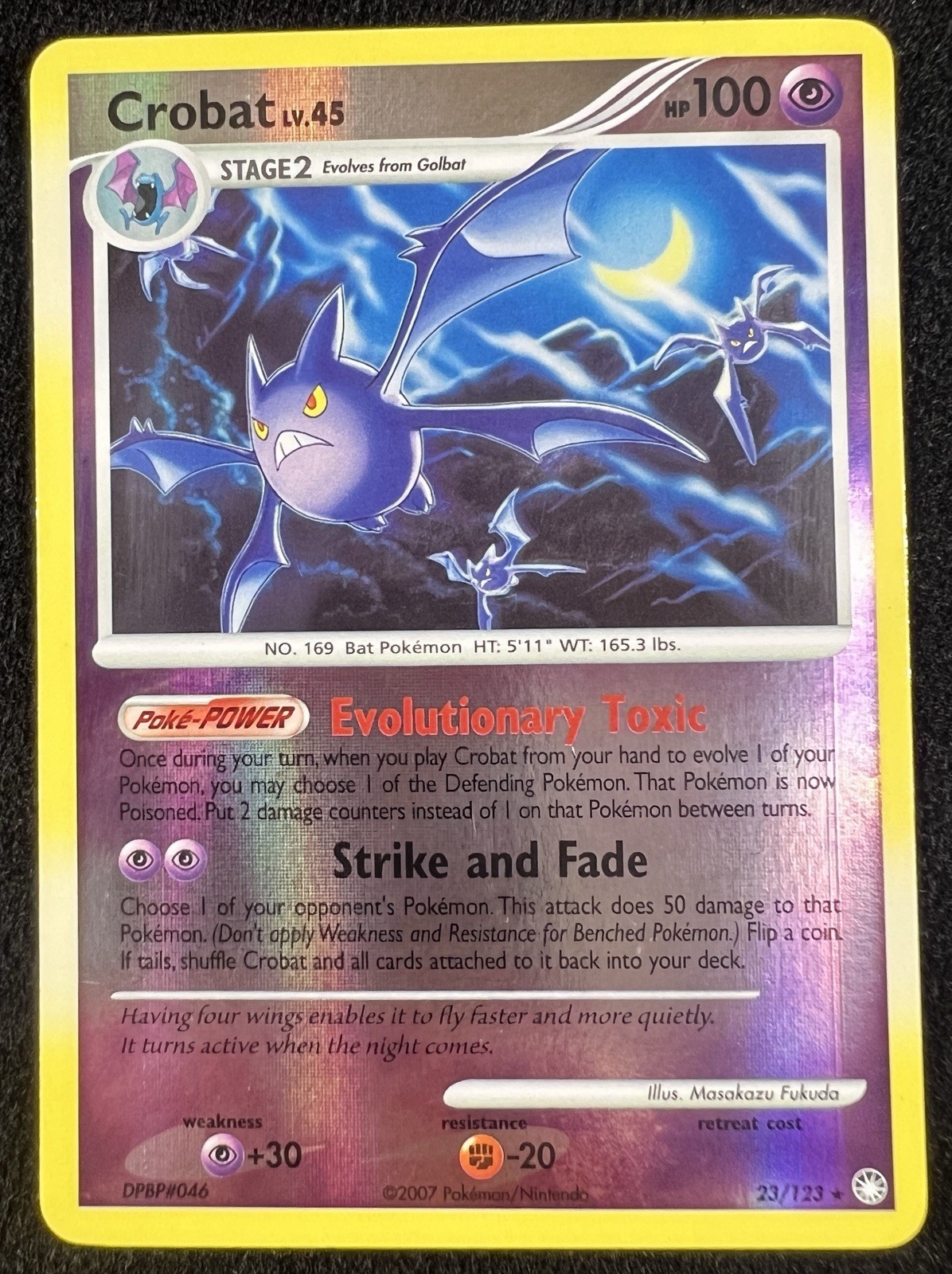 Crobat Mysterious Treasures 23/123 Reverse Holo Pokemon Card - LP