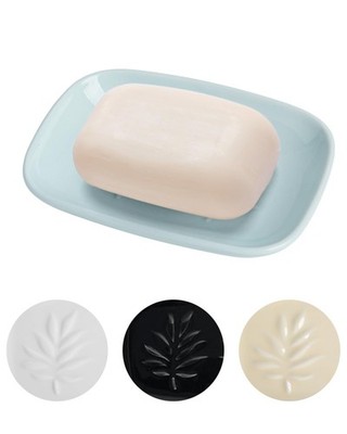 Ceramic Soap Dish for Bathroom and Kitchen, Non-Slip Bar Soap Holder with Fas...