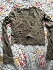 Majestic Paris Cotton Cashmere Layer Cardigan Crop Shrug Size XS