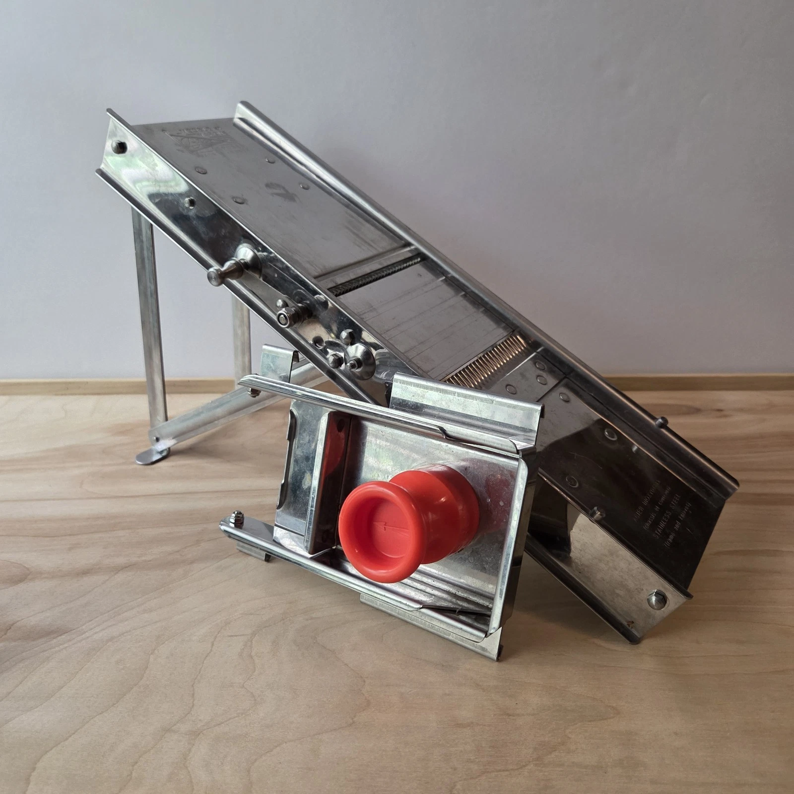 BRON Modele et Marque Deposes MANDOLINE SLICER Stainless Steel Made In FRANCE