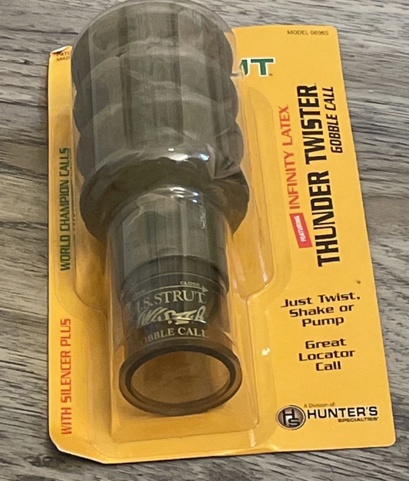 New STRUT Turkey Call Thunder Twister Gobble Locator Latex Call Made In USA Hunt - Image 2 of 3