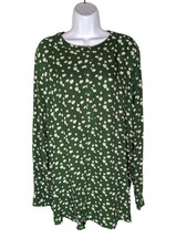 NWT Green Long Sleeve Tunic Top Blouse Women's Plus 2X Amazon Essentials Office