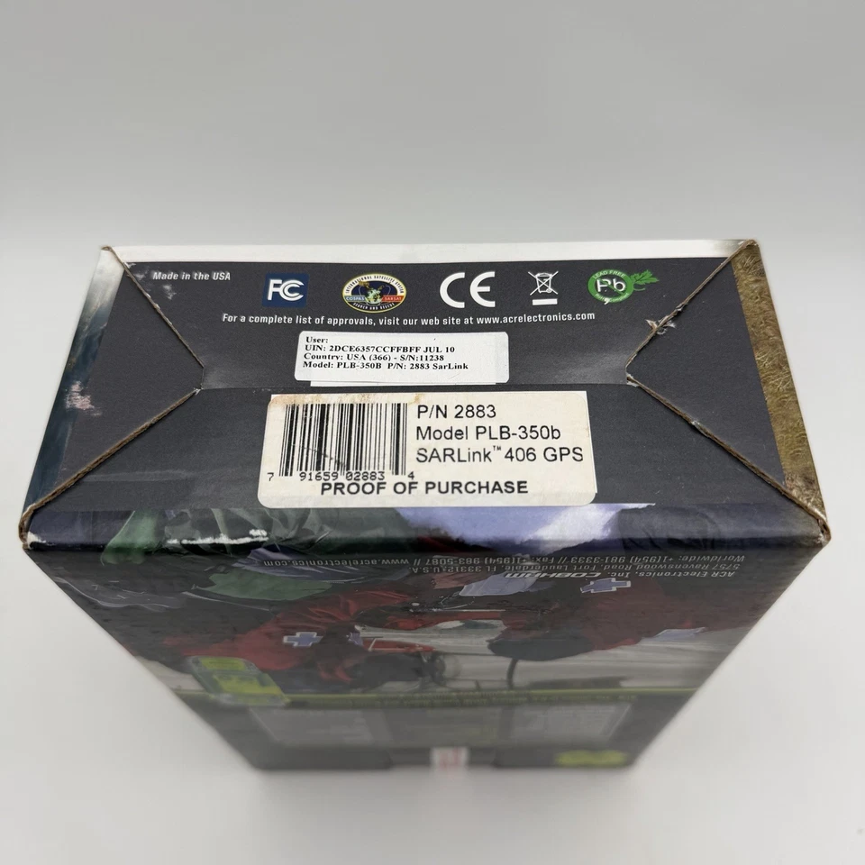ACR SARLink View GPS Personal Locator Beacon - PLB-350B P/N: 2883 sarLink - Image 4 of 4