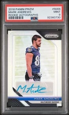 2018 PANINI PRIZM RC AUTOS #MAN MARK ANDREWS ROOKIE RC PSA 9 AUTO