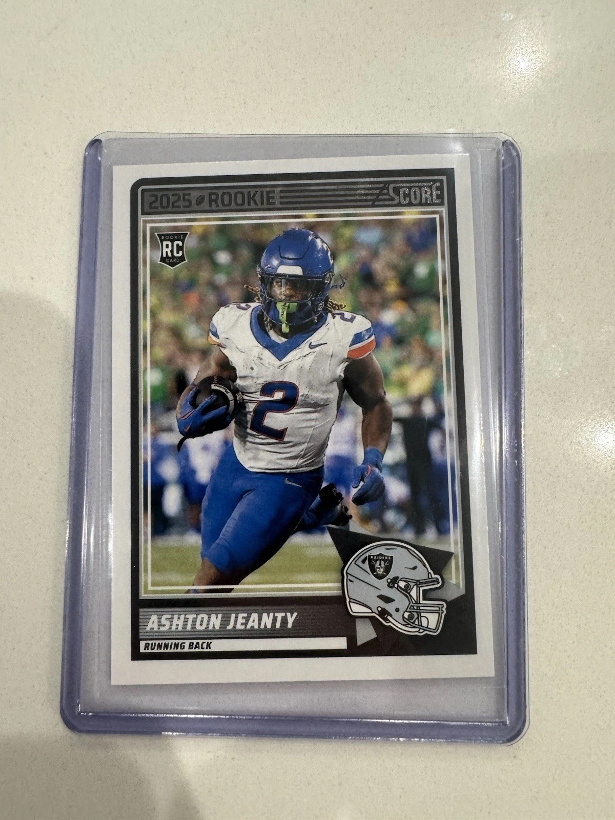 2025 Score Football Ashton Jeanty RC  Las Vegas Raiders #14