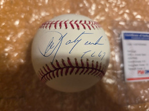 Carl Yastrzemski Signed  Baseball PSA/DNA inscribed "TC 67 " Red Sox