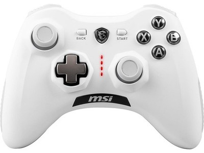 MSI Force GC30V2 White Wireless Gaming Controller, Dual Vibration Motors, Dual