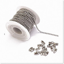 30ft Stainless Steel Ball Chain Necklace with Connectors