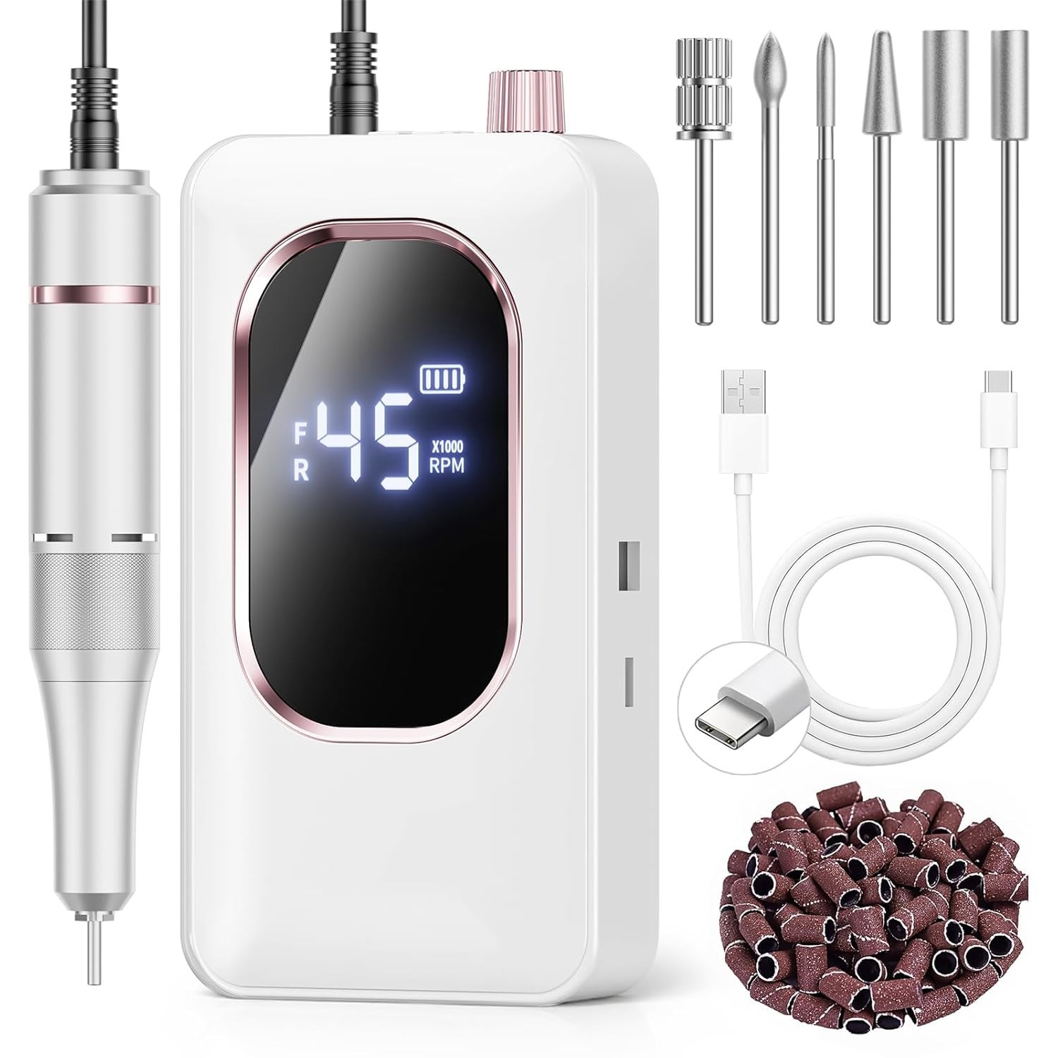For Acrylic Gel Nails, Cordless Rechargeable Salon-