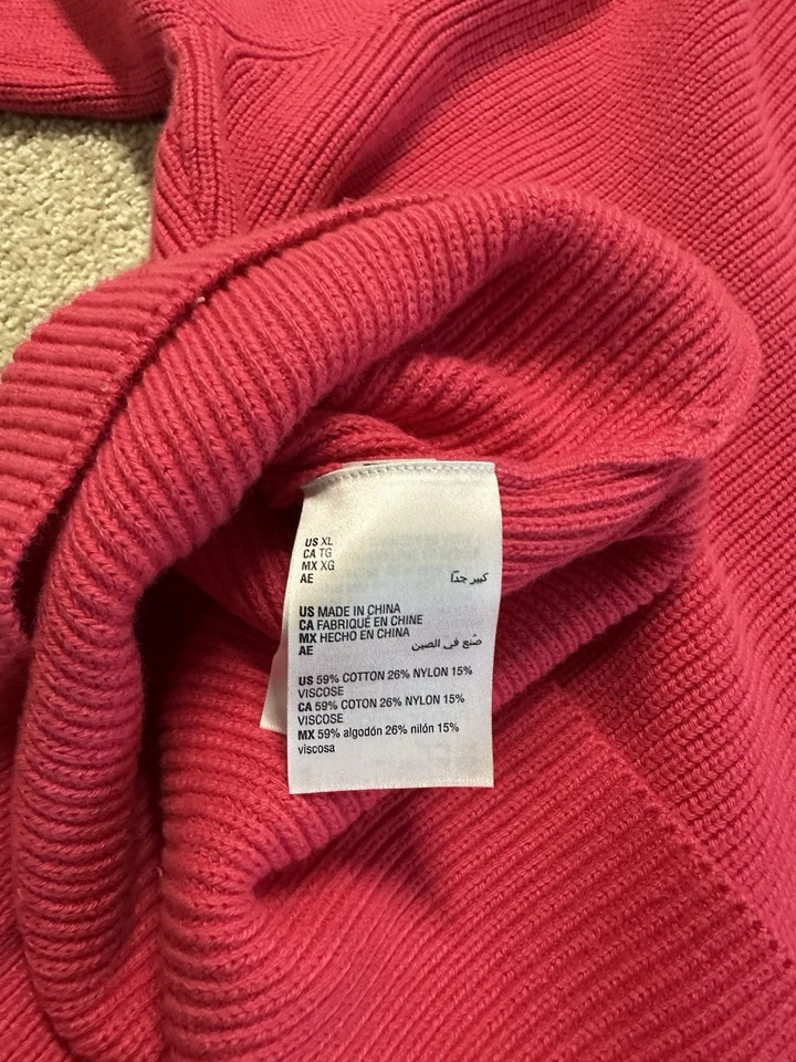 Suéter para Mujer Bar III Rosa Brillante Talla XL Desert Bloom Rosa Flamenco Nuevo con Etiquetas Foto 3 de 4