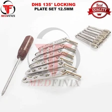 DHS 135° Locking Plate, Dynamic Hip Screw Plate Set 12.5mm