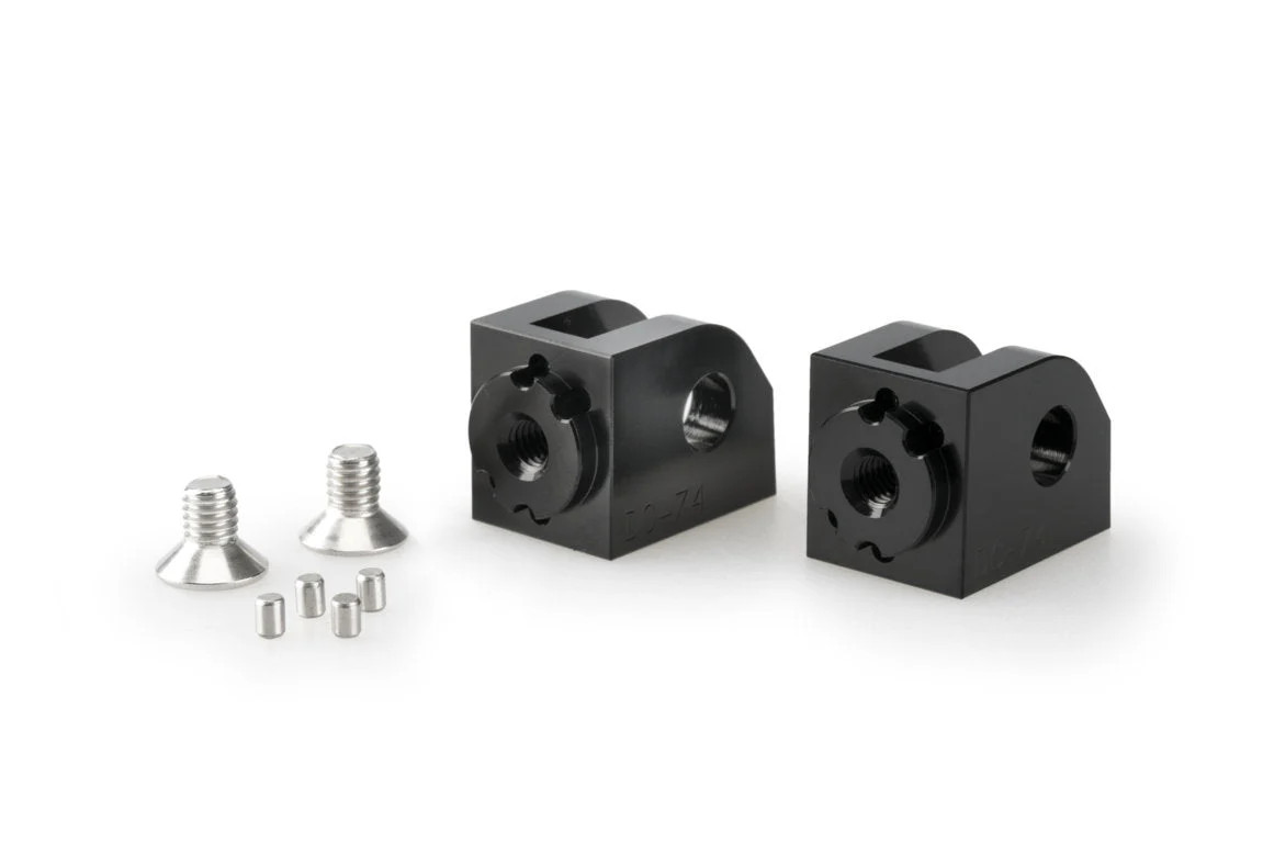 Puig Adjustable Rider Footpeg Adaptor | Black | Fits Various Yamaha Models