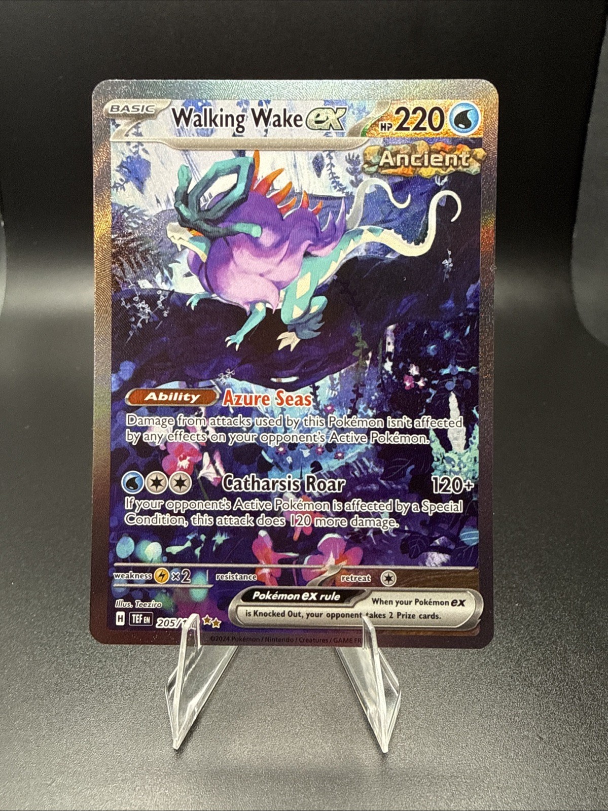 Pokémon Walking Wake ex 205/162 SV05 Temporal Forces Full Art Holo SIR
