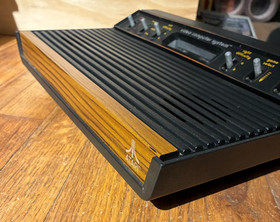 Atari 2600 light sixer 6 switch console & power supply ~ FULLY TESTED, clean